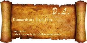 Domonkos Lolita névjegykártya